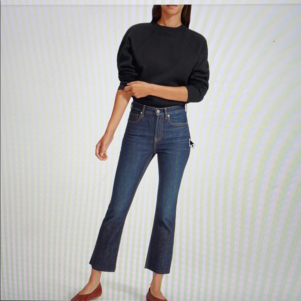 Everlane Dark High Rise 28 Reg Straight Leg Crop